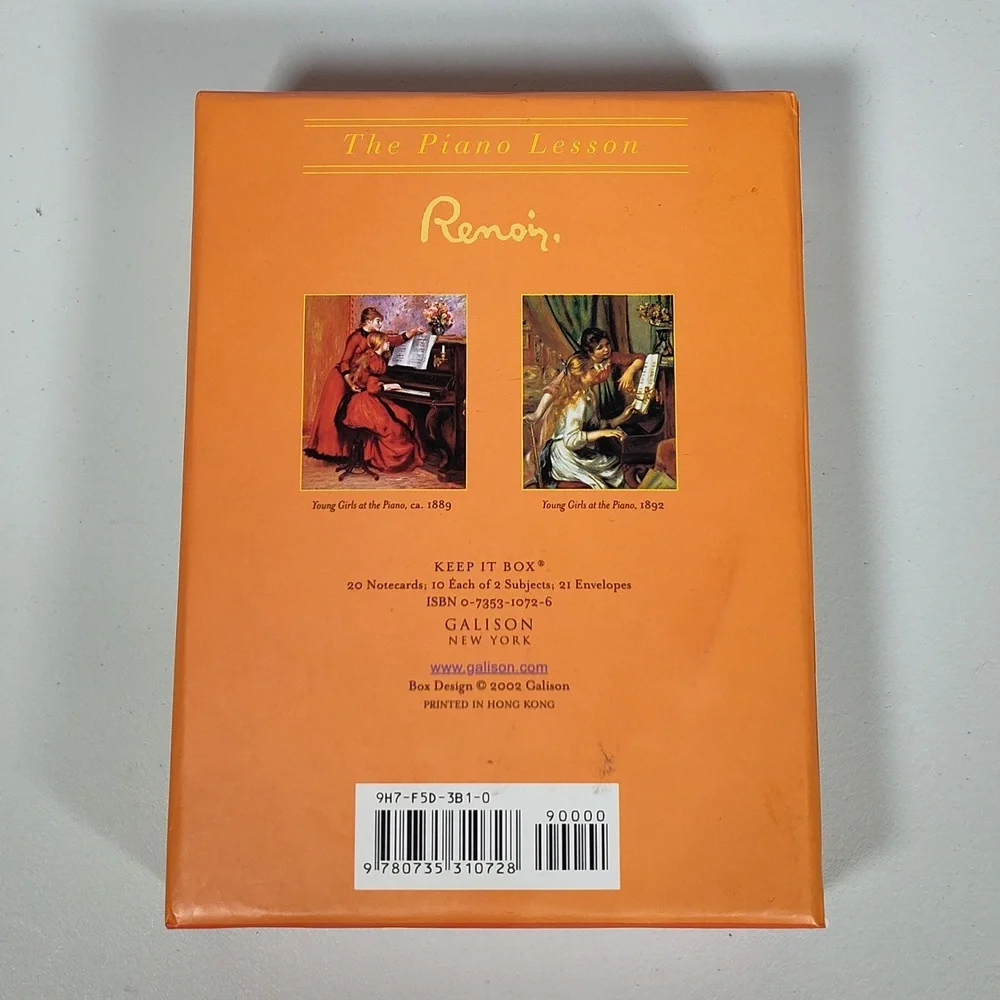 Renoir piano music theme art print stationary cards